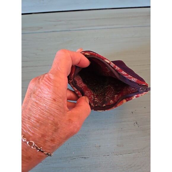 Coin Purse Wallet With Zipper Handmade High Quality Souvenir Purple Bag Homemade - Picture 5 of 9